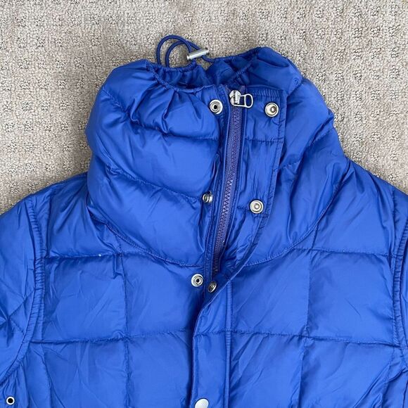 Ralph Lauren Down Puffer Jacket Women Small Royal Blue Full Zip Mock Neck Snow - Picture 3 of 11